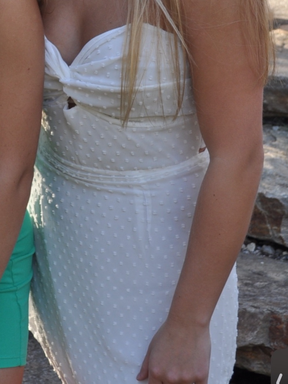 White Lucy in the Sky Dot Dress